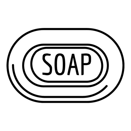 Aloe soap icon. Outline illustration of aloe soap vector icon for web design isolated on white backgroundのイラスト素材