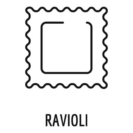 Ravioli pasta icon. Outline ravioli pasta vector icon for web design isolated on white backgroundのイラスト素材