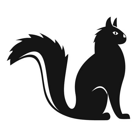 Cat icon. Simple illustration of cat vector icon for web design isolated on white backgroundのイラスト素材