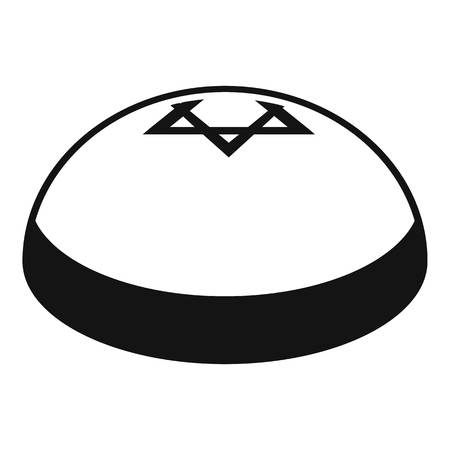 Kipa hat icon. Simple illustration of kipa hat vector icon for web design isolated on white backgroundのイラスト素材