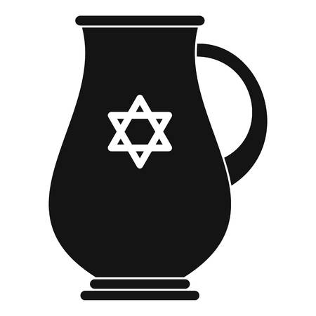 Jewish jug icon. Simple illustration of jewish jug vector icon for web design isolated on white backgroundのイラスト素材