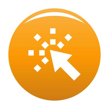 Cursor internet icon. Simple illustration of cursor internet vector icon for any design orangeのイラスト素材
