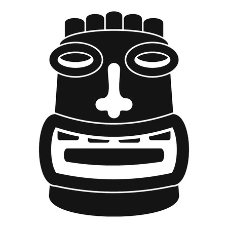 Hawaii idol face icon. Simple illustration of hawaii idol face vector icon for web design isolated on white backgroundのイラスト素材