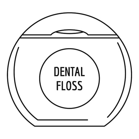 Box floss icon. Outline illustration of box floss vector icon for web design isolated on white backgroundのイラスト素材