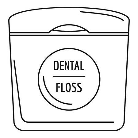 Dental floss icon. Outline illustration of dental floss vector icon for web design isolated on white backgroundのイラスト素材