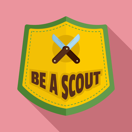 Be a scout logo. Flat illustration of be a scout vector logo for web designのイラスト素材