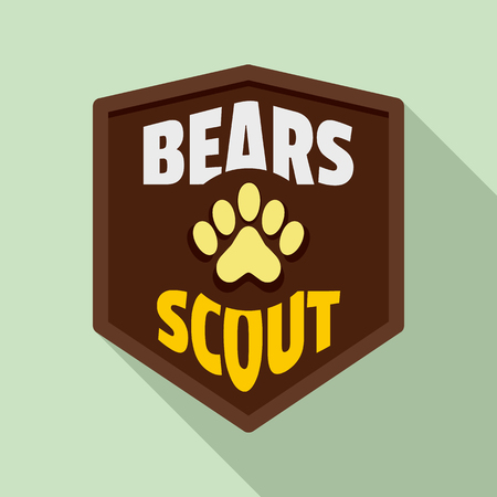Bears scout logo. Flat illustration of bears scout vector logo for web designのイラスト素材