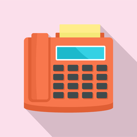 Fax telephone icon. Flat illustration of fax telephone vector icon for web designのイラスト素材