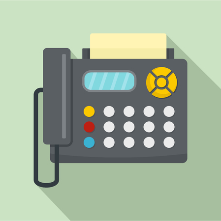 Fax machine icon. Flat illustration of fax machine vector icon for web designのイラスト素材