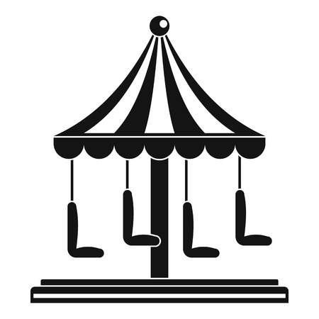 Circus carousel icon. Simple illustration of circus carousel vector icon for web design isolated on white backgroundのイラスト素材