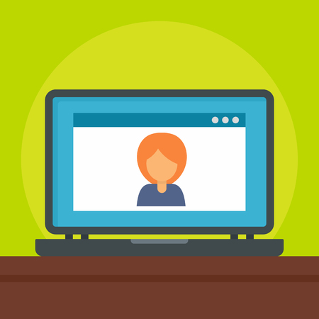 Social profile icon. Flat illustration of social profile vector icon for web designのイラスト素材