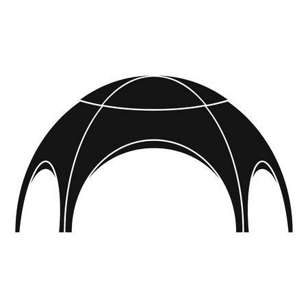 Round tent icon. Simple illustration of round tent vector icon for web design isolated on white backgroundのイラスト素材