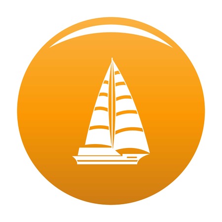 Yacht modern icon. Simple illustration of yacht modern vector icon for any design orangeのイラスト素材