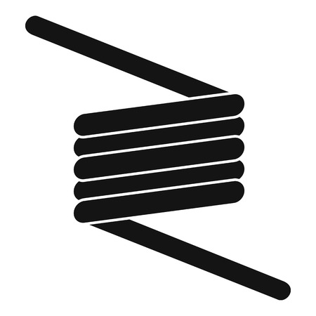 Flexible spring cable icon. Simple illustration of flexible spring cable vector icon for web design isolated on white backgroundのイラスト素材