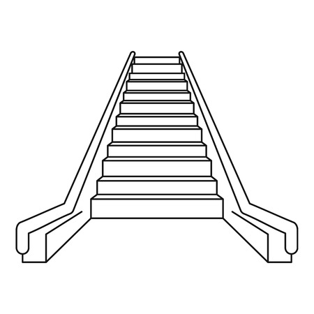 Escalator icon. Outline escalator vector icon for web design isolated on white backgroundのイラスト素材