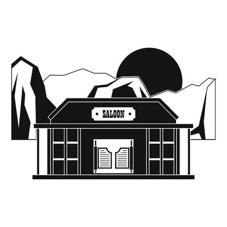 Bar saloon icon, simple styleのイラスト素材
