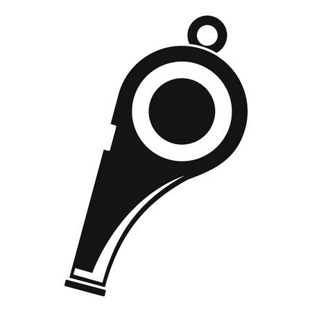 Whistle icon. Simple illustration of whistle vector icon for web design isolated on white backgroundのイラスト素材