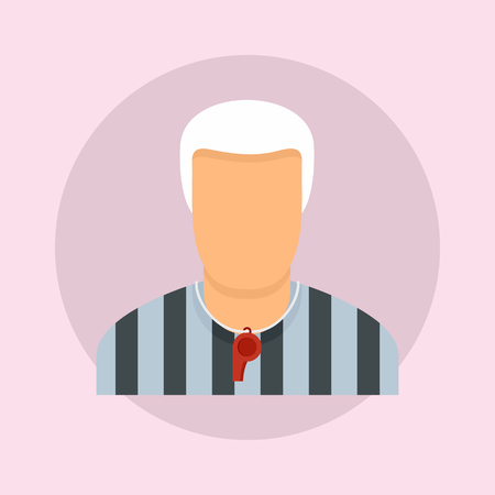 Footbal referee background. Flat illustration of footbal referee vector background for web designのイラスト素材
