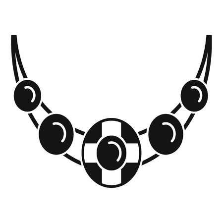 Necklace icon, simple styleのイラスト素材