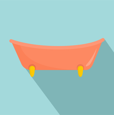 Baby bathtube icon, flat styleのイラスト素材