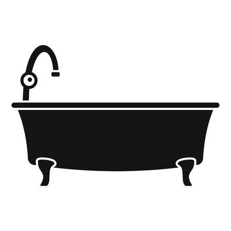 Bathtube icon. Simple illustration of bathtube vector icon for web design isolated on white backgroundのイラスト素材