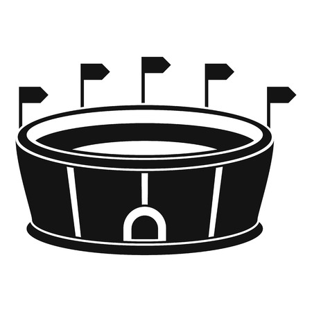 Sport round stadium icon. Simple illustration of sport round stadium vector icon for web design isolated on white backgroundのイラスト素材