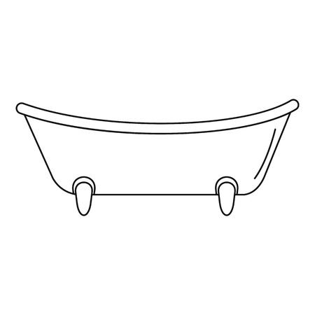 Baby bathtube icon. Outline baby bathtube vector icon for web design isolated on white backgroundのイラスト素材