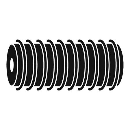 Electric spring coil icon. Simple illustration of electric spring coil vector icon for web design isolated on white backgroundのイラスト素材