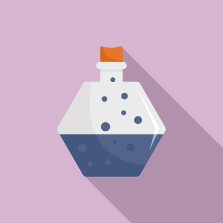Blue potion icon, flat styleのイラスト素材