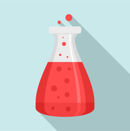 Boiling flask icon, flat styleのイラスト素材