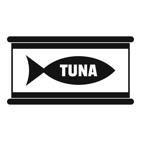 Tuna tin can icon. Simple illustration of tuna tin can vector icon for web design isolated on white backgroundのイラスト素材