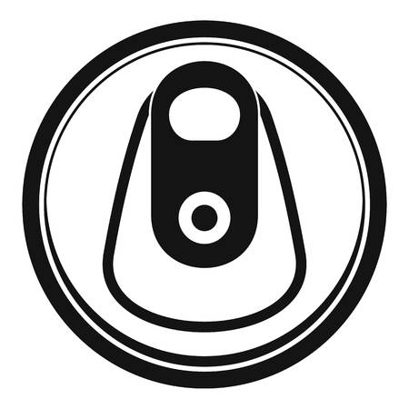Top tin can icon. Simple illustration of top tin can vector icon for web design isolated on white backgroundのイラスト素材
