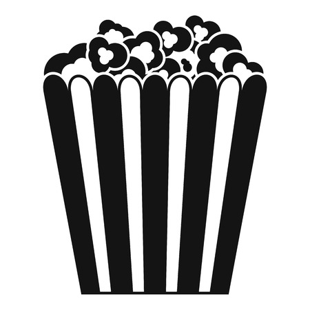 Cinema popcorn box icon. Simple illustration of cinema popcorn box vector icon for web design isolated on white backgroundのイラスト素材