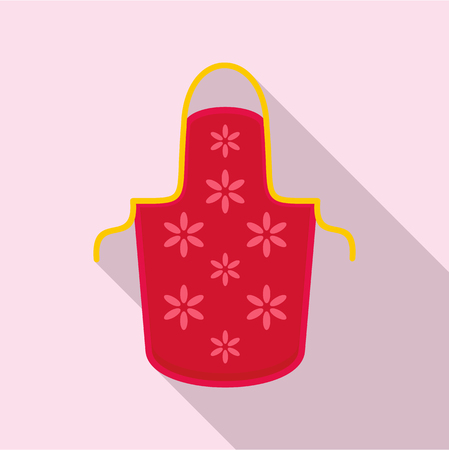 Flower apron icon. Flat illustration of flower apron vector icon for web designのイラスト素材