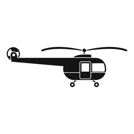 Transport helicopter icon. Simple illustration of transport helicopter vector icon for web design isolated on white backgroundのイラスト素材