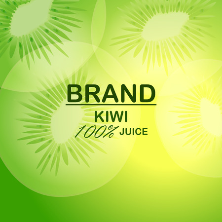 Natural kiwi juice concept background, realistic styleのイラスト素材