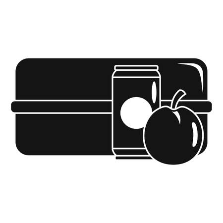 Apple cola box icon. Simple illustration of apple cola box vector icon for web design isolated on white backgroundのイラスト素材