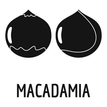 Macadamia icon. Simple illustration of macadamia vector icon for web design isolated on white backgroundのイラスト素材