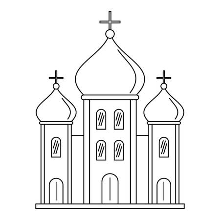Christian church icon, outline styleのイラスト素材