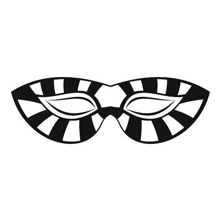 Stripped carnival mask icon. Simple illustration of stripped carnival mask vector icon for web design isolated on white backgroundのイラスト素材