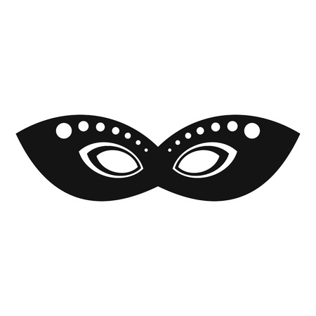 Festive event mask icon. Simple illustration of festive event mask vector icon for web design isolated on white backgroundのイラスト素材