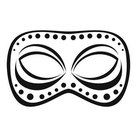 Festive night mask icon. Simple illustration of festive night mask vector icon for web design isolated on white backgroundのイラスト素材