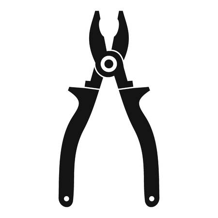 Pliers icon. Simple illustration of pliers vector icon for web design isolated on white backgroundのイラスト素材