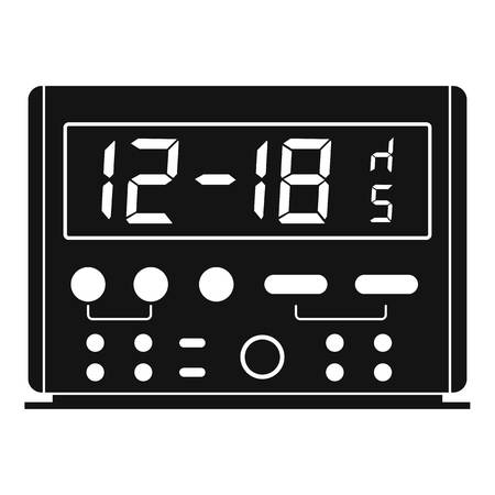 Digital clock icon. Simple illustration of digital clock vector icon for web design isolated on white backgroundのイラスト素材