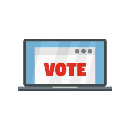 Online vote icon. Flat illustration of online vote vector icon for web isolated on whiteのイラスト素材