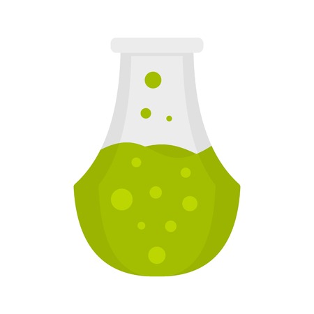 Potion flask icon. Flat illustration of potion flask vector icon for web isolated on whiteのイラスト素材