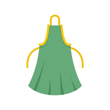 Woman apron icon. Flat illustration of woman apron vector icon for web isolated on whiteのイラスト素材