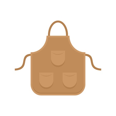 Carpenter apron icon. Flat illustration of carpenter apron vector icon for web isolated on whiteのイラスト素材
