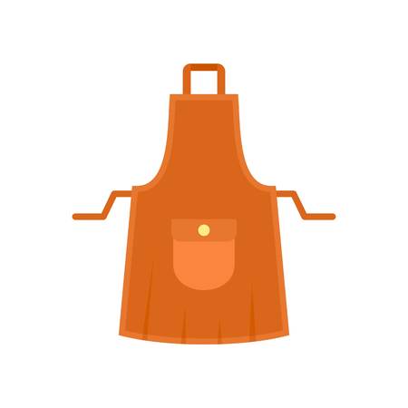 Housewife apron icon. Flat illustration of housewife apron vector icon for web isolated on whiteのイラスト素材