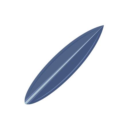 Blue surfboard icon. Flat illustration of blue surfboard vector icon for web isolated on whiteのイラスト素材